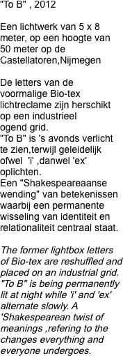 "To B" , 2012